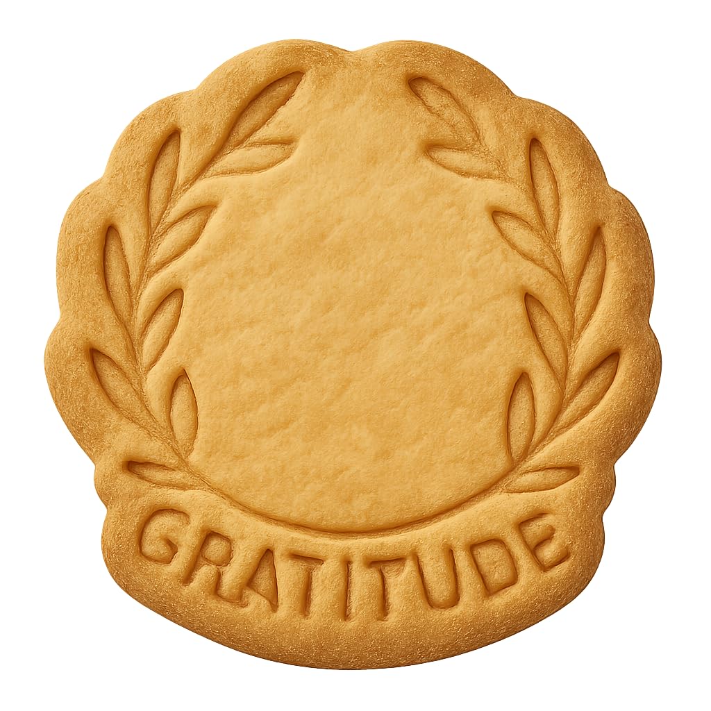 Gratitude Wreath Cookie Cutter - 4x4" Premium Kitchen Baking Design