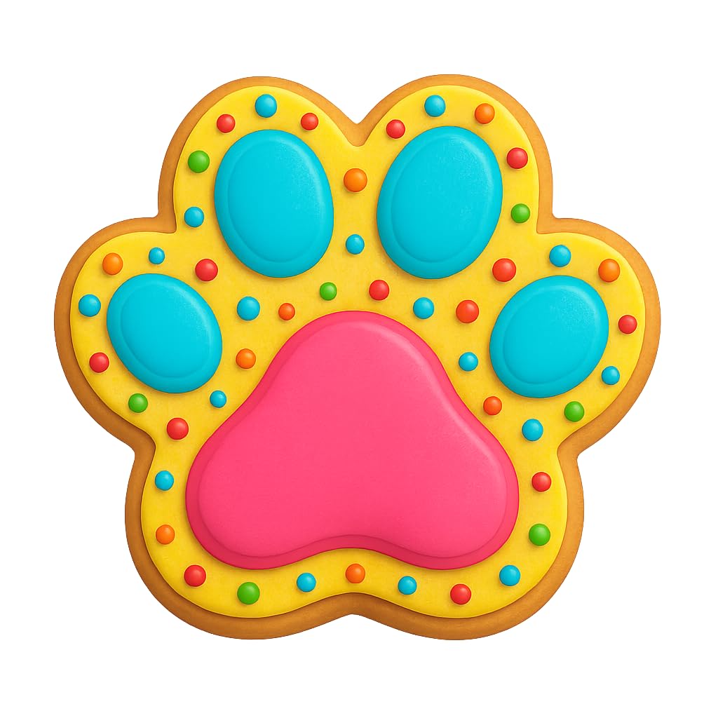 2 pack of Cute Dog Paw Cookie Cutter Combo- 2.2x2.1”, - Hand Made in the USA by Mighty Gadget