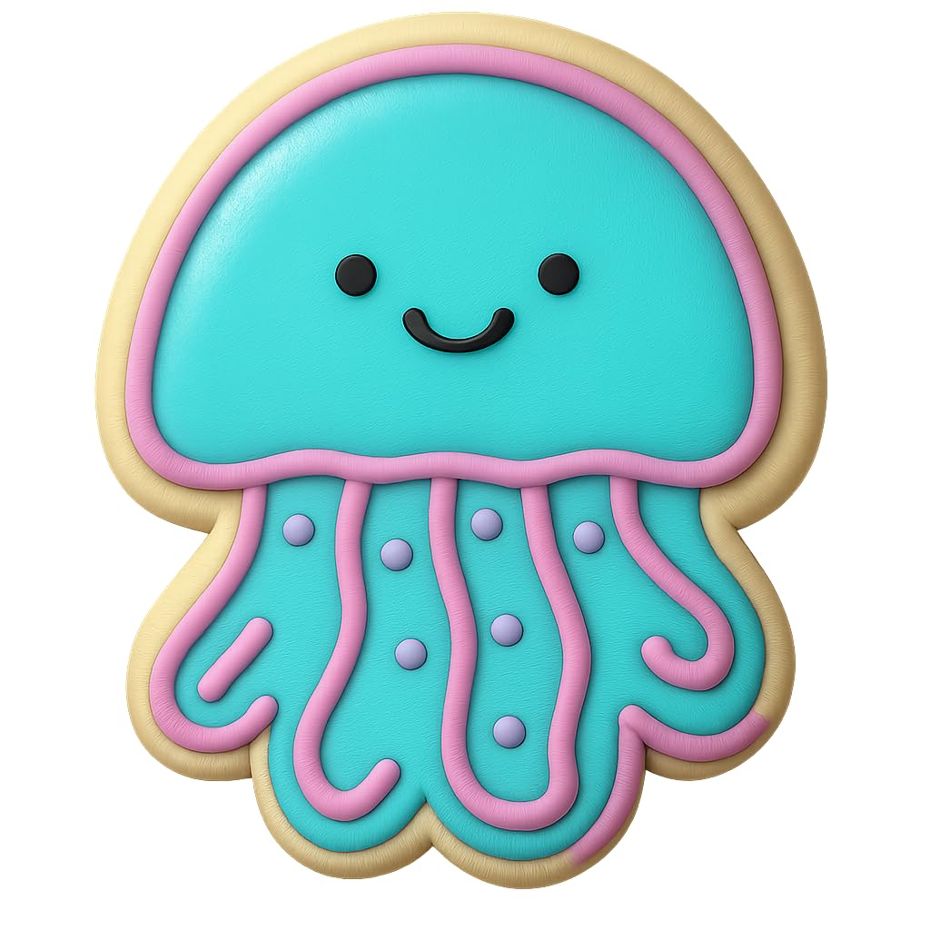 Jolly Jellyfish Cookie Cutter - 4x3.2" Creative Baking Fun Design