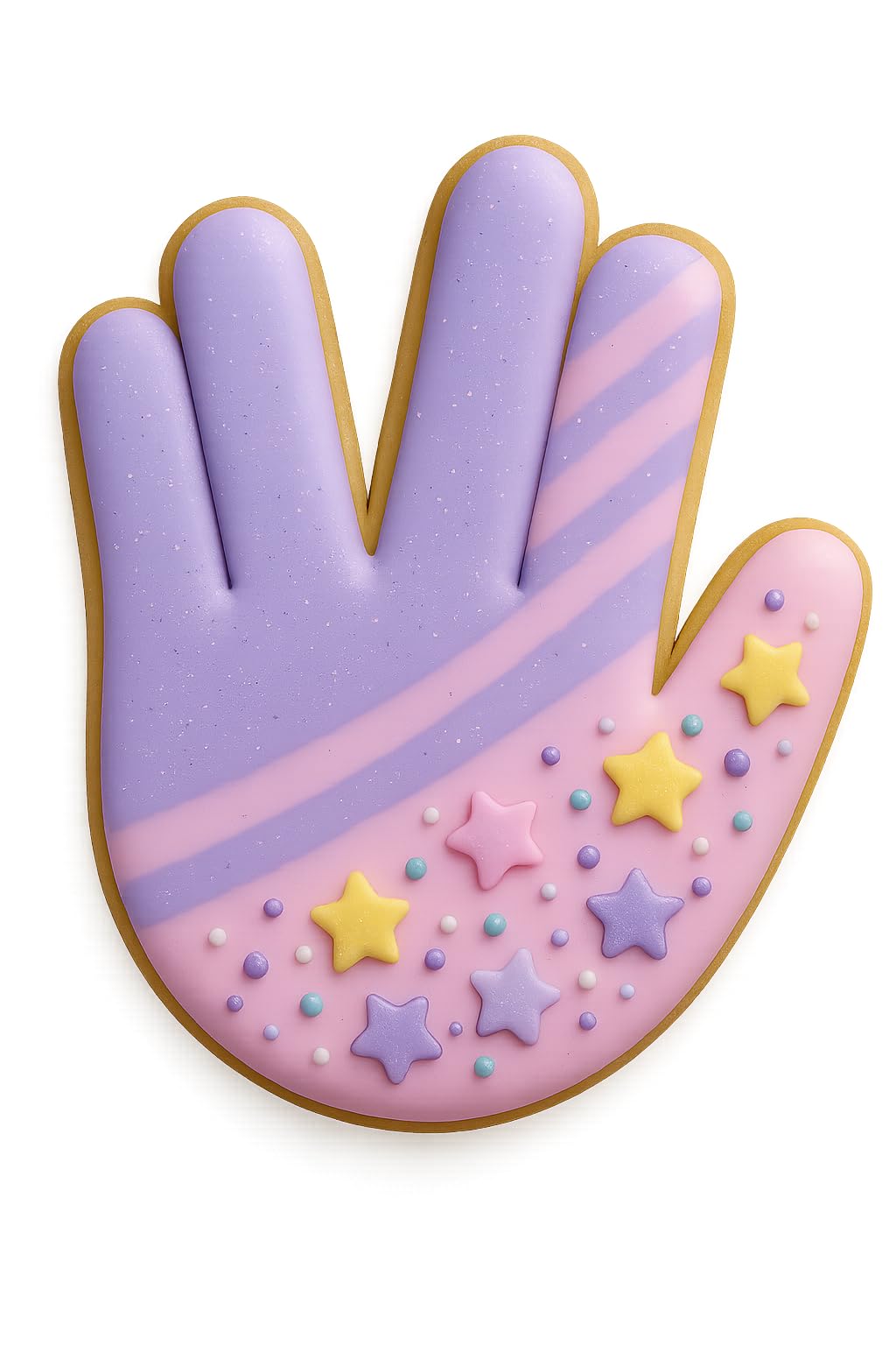 Vulcan Salute Hand Gesture Cookie Cutter 4x3.3" for Baking & Fondant Clay Gifts