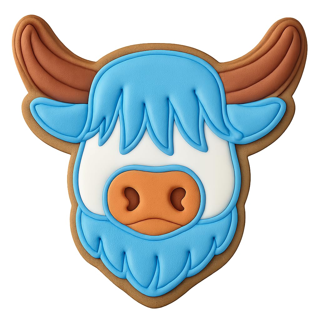 Highland Horns Cookie Cutter - 4x3.1" Premium Party Kitchen Tool