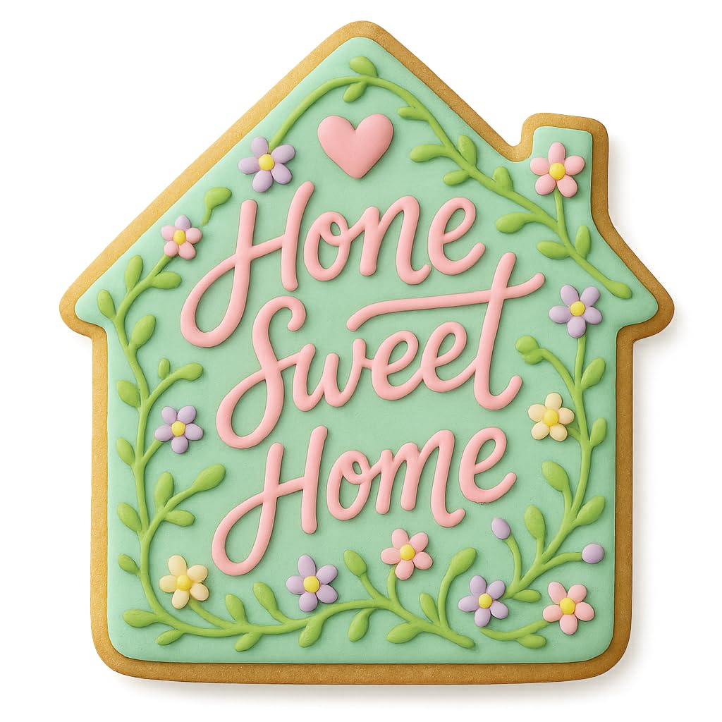 Home Sweet Home Cookie Cutter – Perfect for Housewarming and Home-Themed Baking(3.5 x 2.8 inches) - Random Color