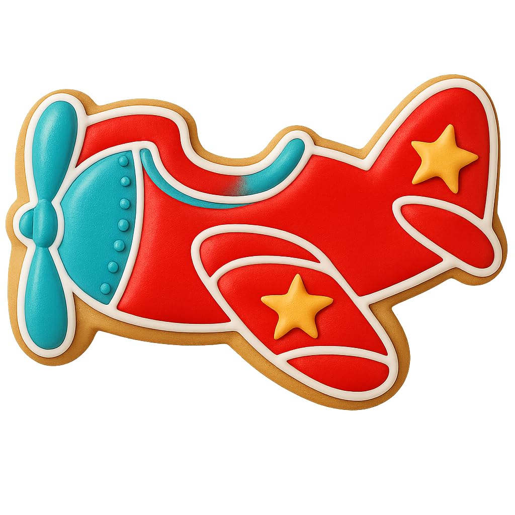Vintage Toy Airplane Cookie Cutter - 4x2.5" Fun Creative Baking Tool