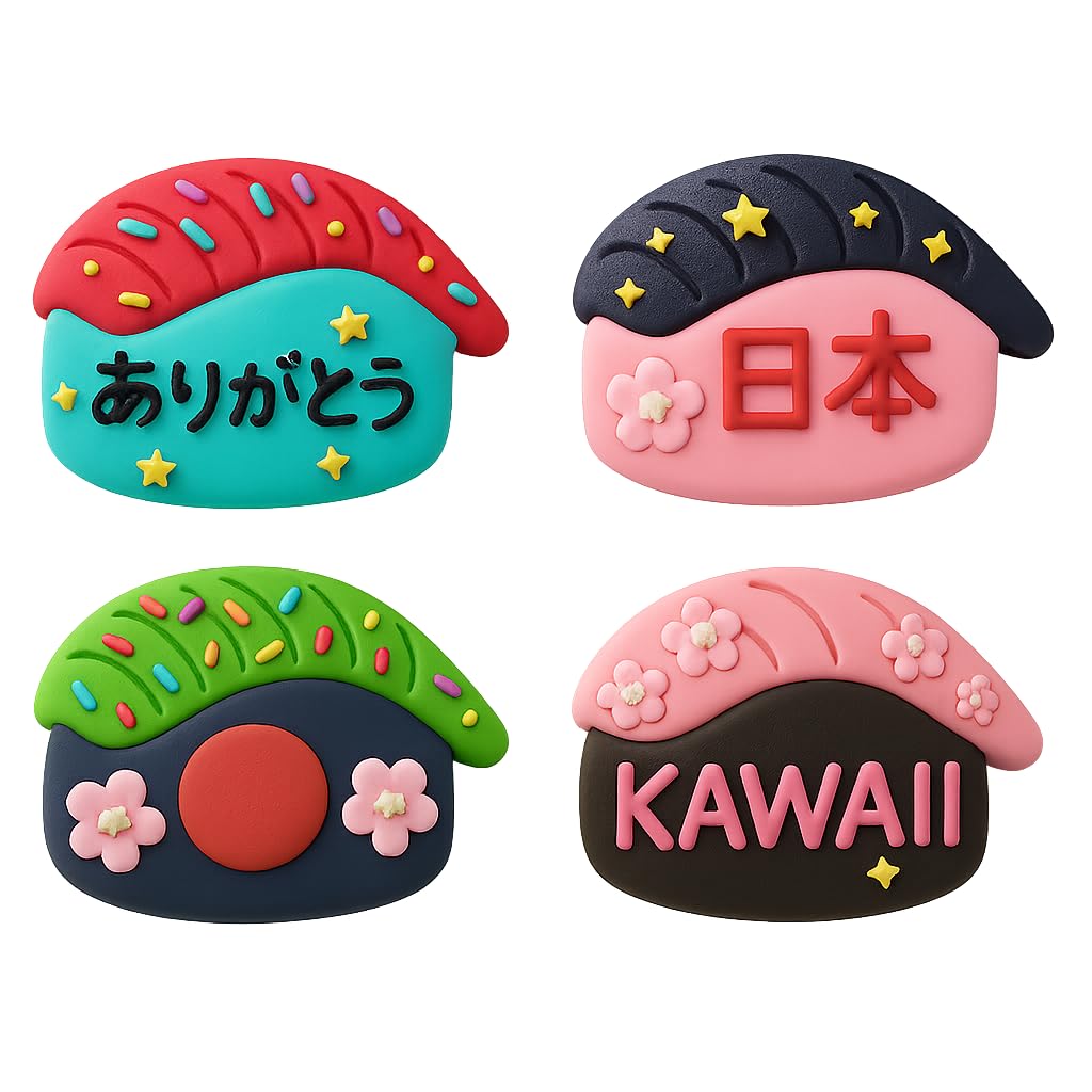 Mighty Gadget Sushi Roll Cookie Cutter & Stamp - 4x2.5" Delightful Novelty for Sushi Lovers (Random Color)