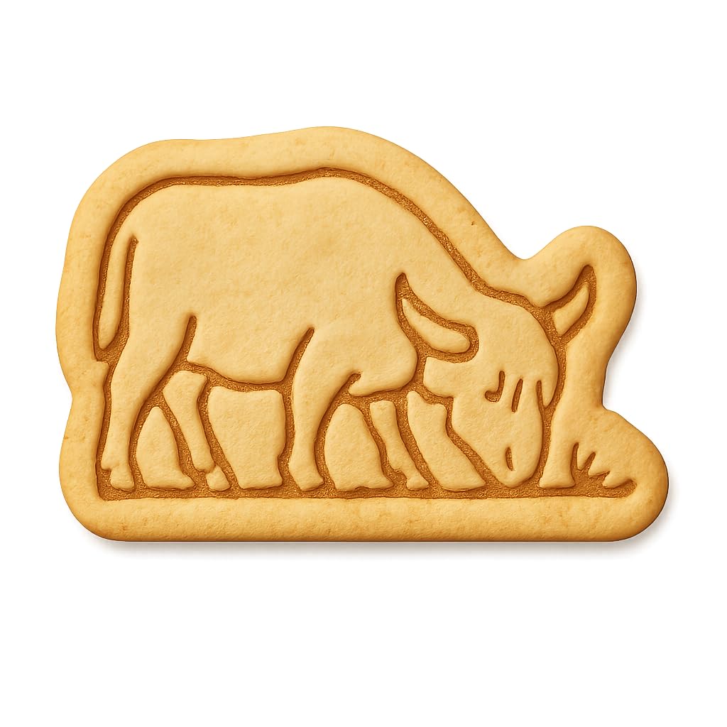 Grazing Highland Cow Cookie Cutter - 4x2.8" Fun Party Baking Tool