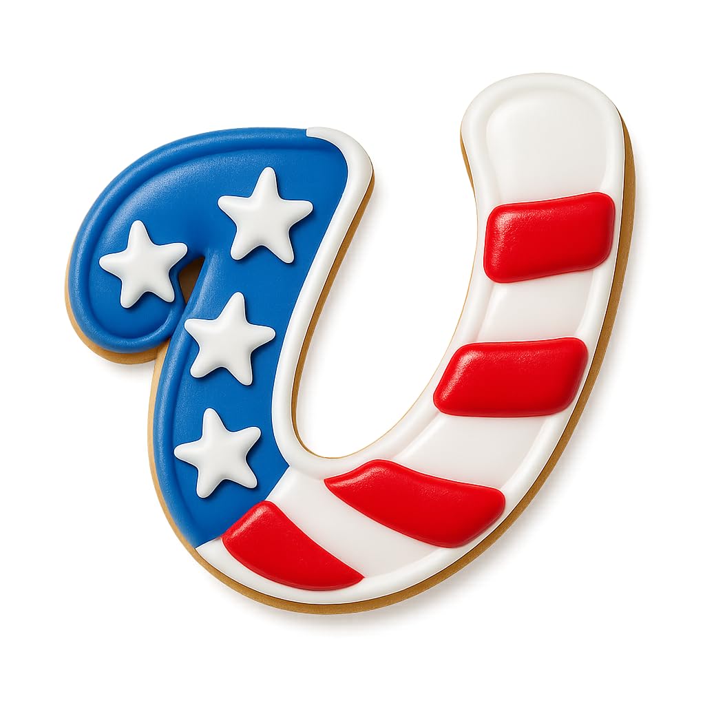 Fancy Cursive Letter Cookie Cutter - 4" Tall Alphabet Baking Mold (Random Color)