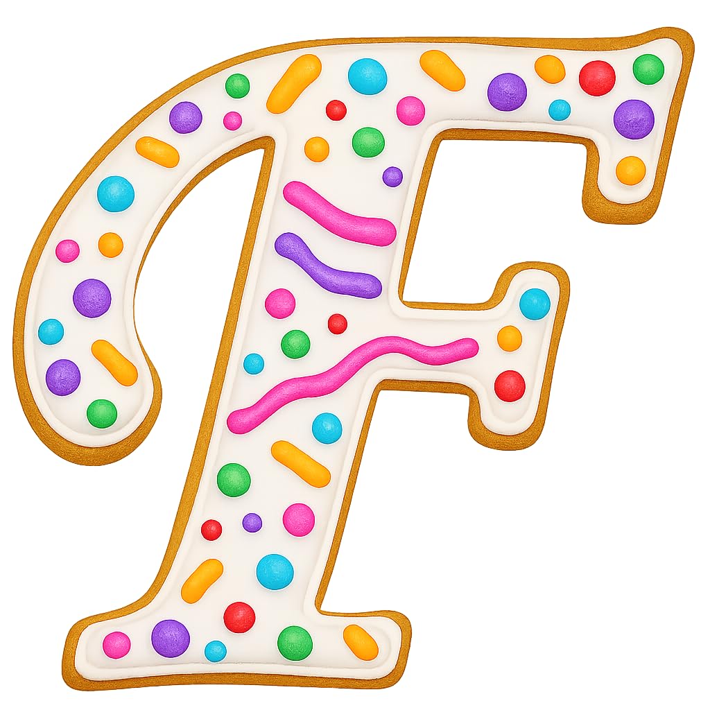 Fancy Cursive Letter Cookie Cutter - 4" Tall Alphabet Baking Mold (Random Color)