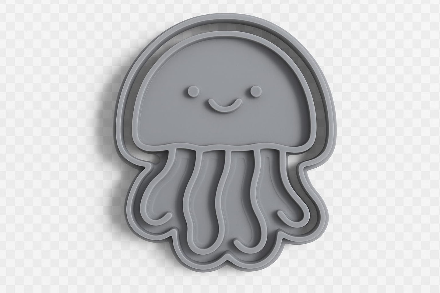 Jolly Jellyfish Cookie Cutter - 4x3.2" Creative Baking Fun Design