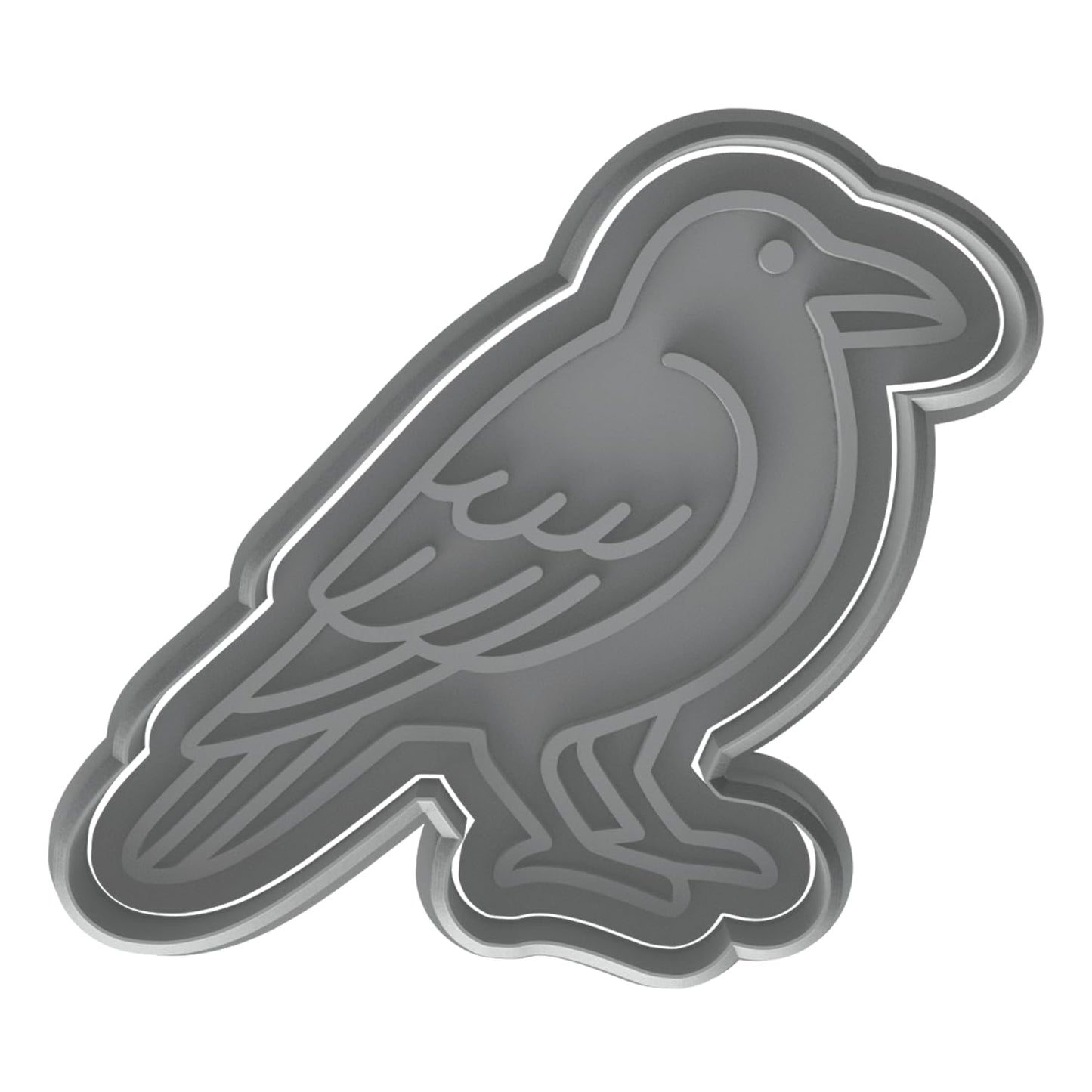 Mighty Gadget Raven Bird Cookie Cutter & Stamp - 4x2.5" Elegant Design for Halloween Treats (Random Color)
