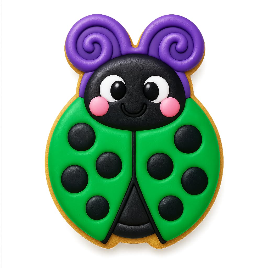 Kawaii Beetle Bug Cookie Cutter - 4x2.96" Fun Baking Design Kit