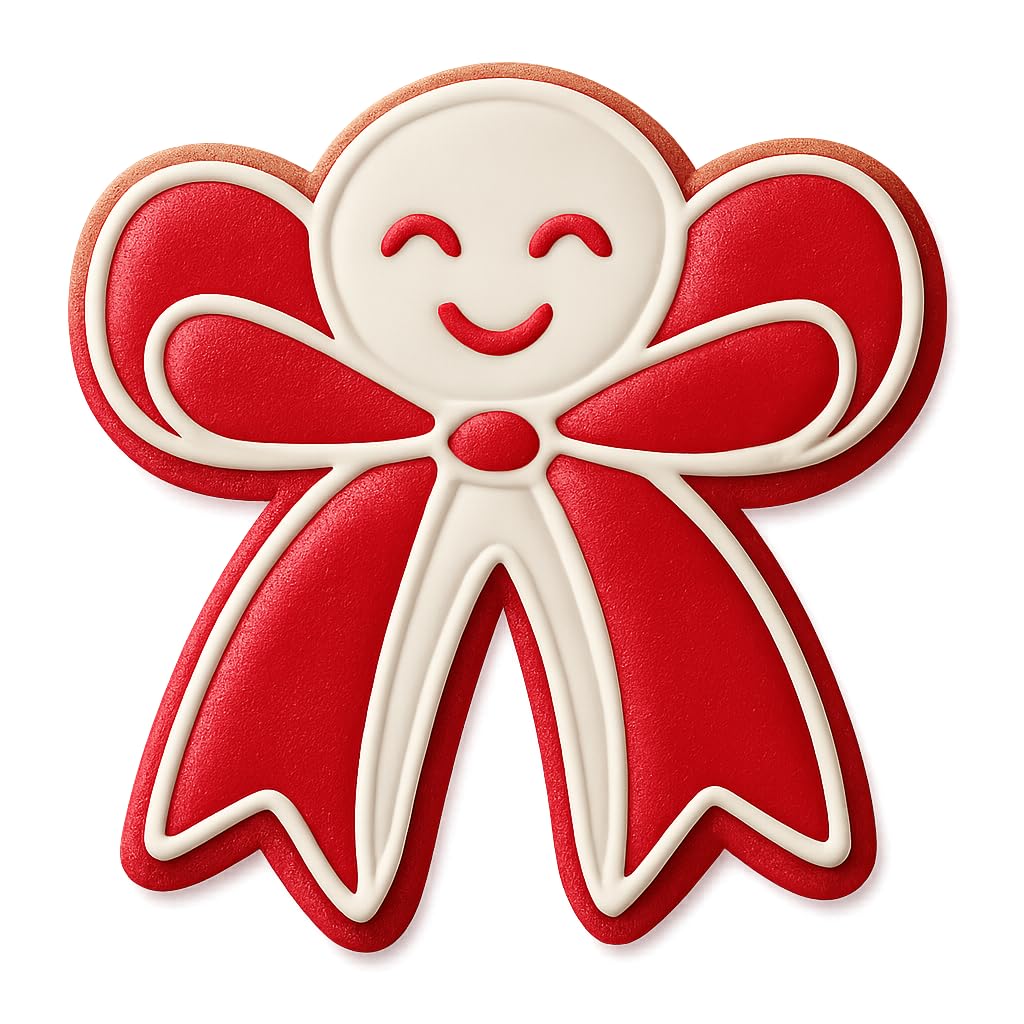 Joyful Ribbon Cookie Cutter - 4x3.5" Fun Baking Design