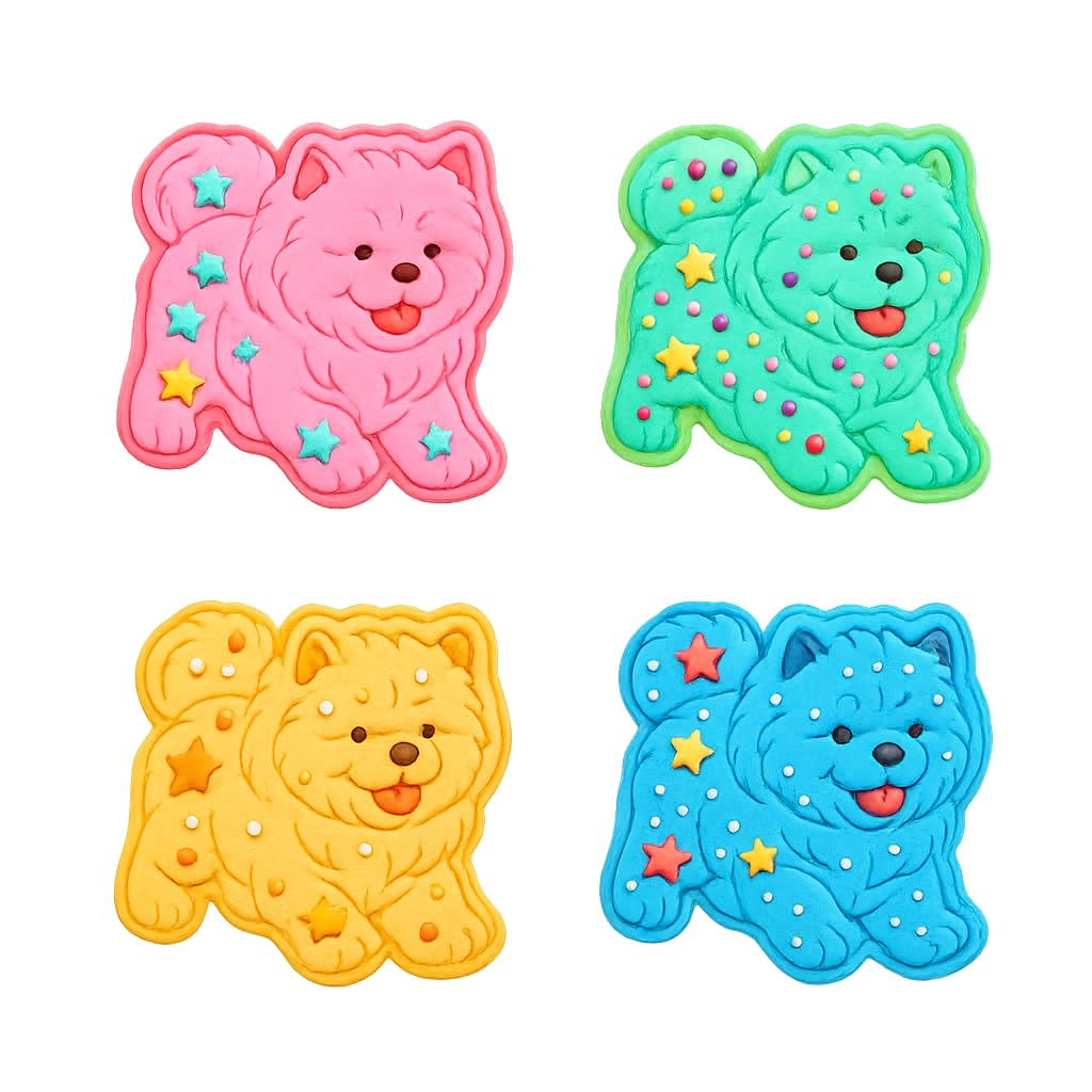 Chow Chow Puppy Cookie Cutter & Stamp 4x3.9" for Baking & Fondant Clay Embosser