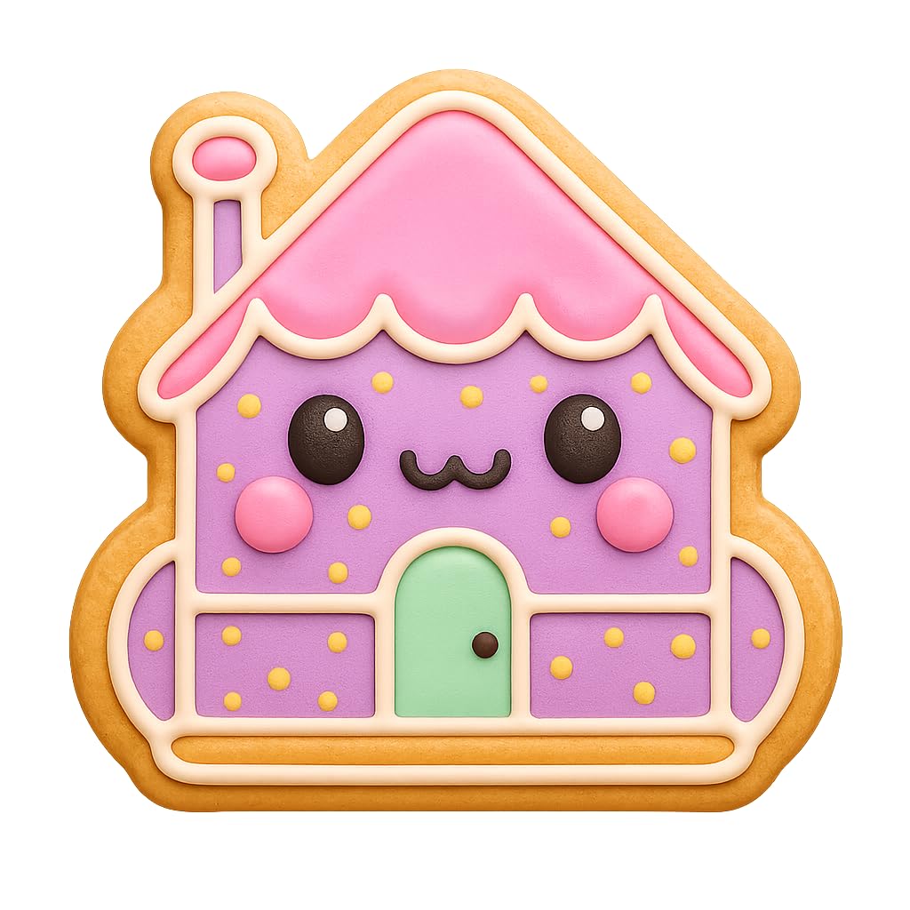 Charming Kawaii House Cookie Cutter - 4x3.8" Kids Party Baking Tool