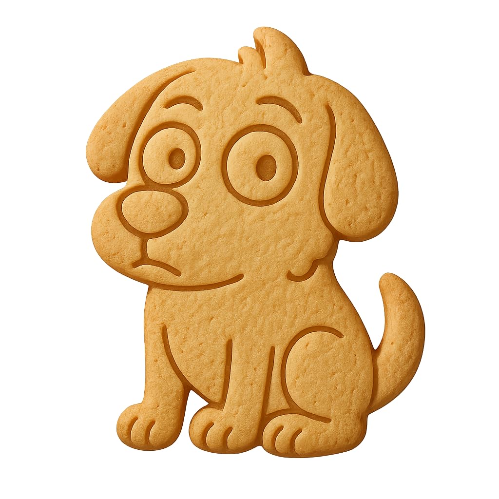 Mighty Gadget Playful Meme Dog Cookie Cutter & Stamp - 4x3.2" Perfect for Kids Baking & Pet-Themed Parties (Random Color)