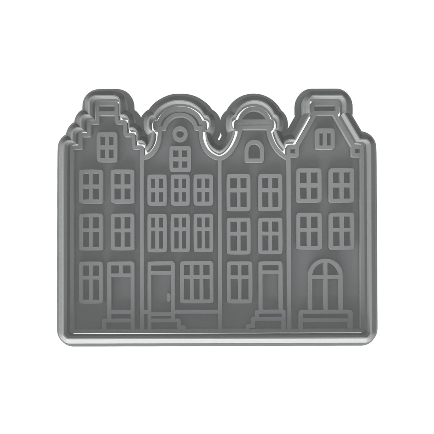 Architectural Amsterdam Houses Cookie Cutter - 4x3.14" Creative Kitchen Design