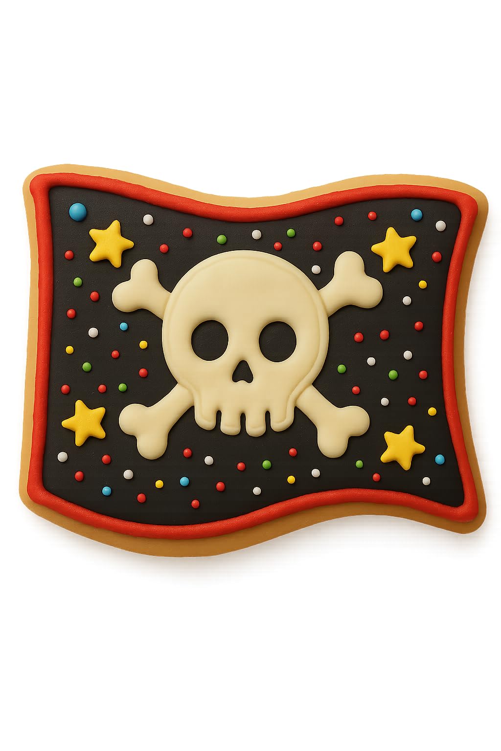 Pirate Flag Cookie Cutter - 4x3.38 Inches, Perfect for Nautical and Pirate-Themed Baking