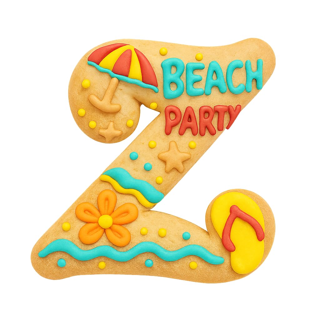 Fancy Cursive Letter Cookie Cutter - 4" Tall Alphabet Baking Mold (Random Color)