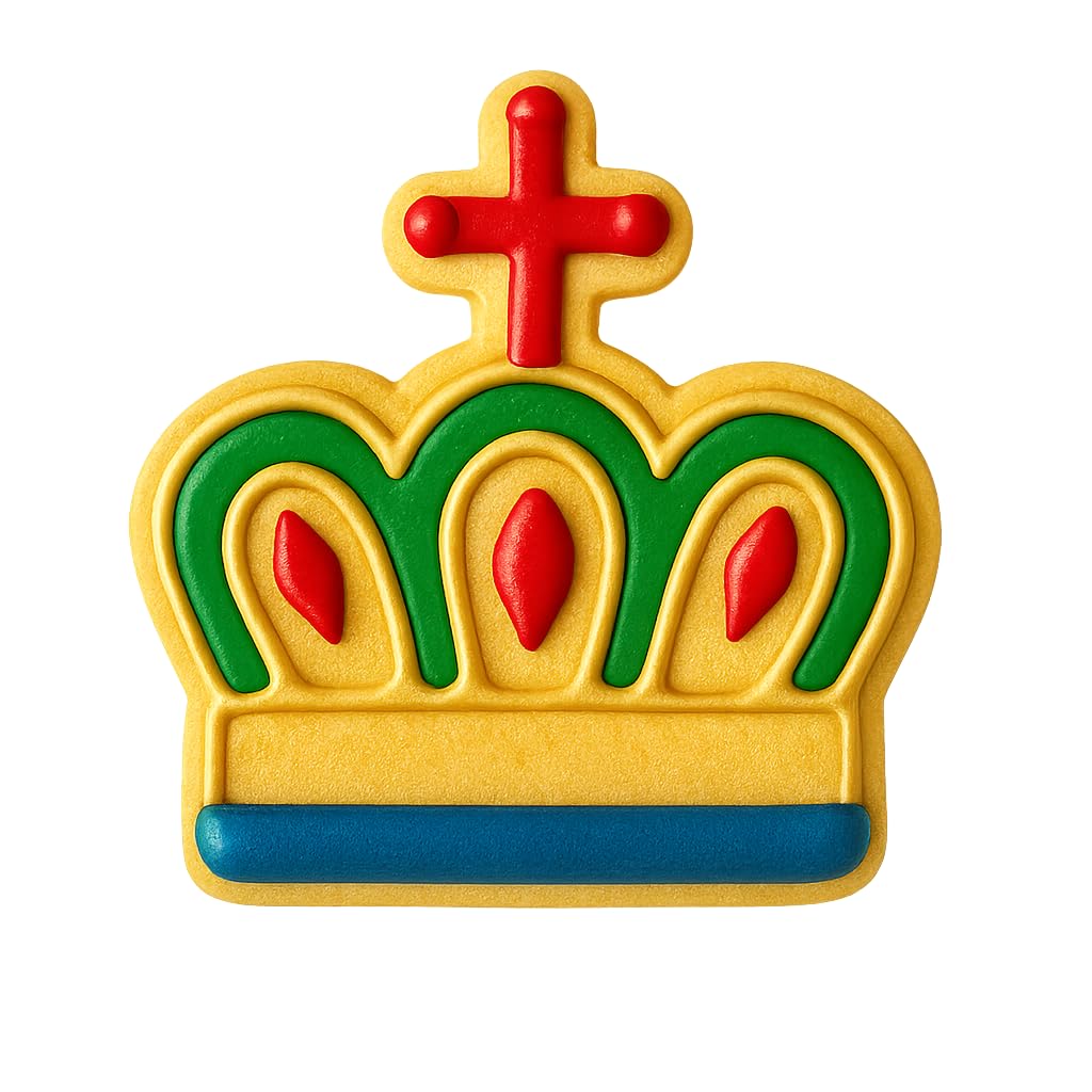 Imperial Crown Cookie Cutter - 4x3.6" Fun Party Baking Kitchen