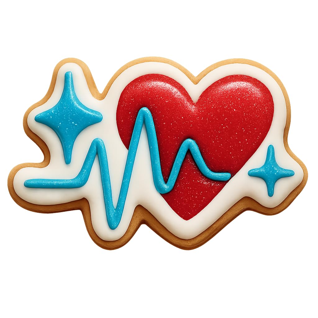 Glistening Heartbeat Cookie Cutter - 4x2.7" Premium Kitchen Party Tool