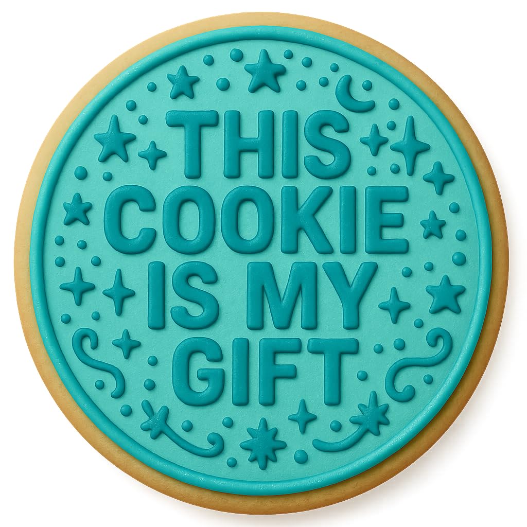 Funny Gift Message Cookie Cutter & Stamp for Baking Fondant Clay Embosser Gifts