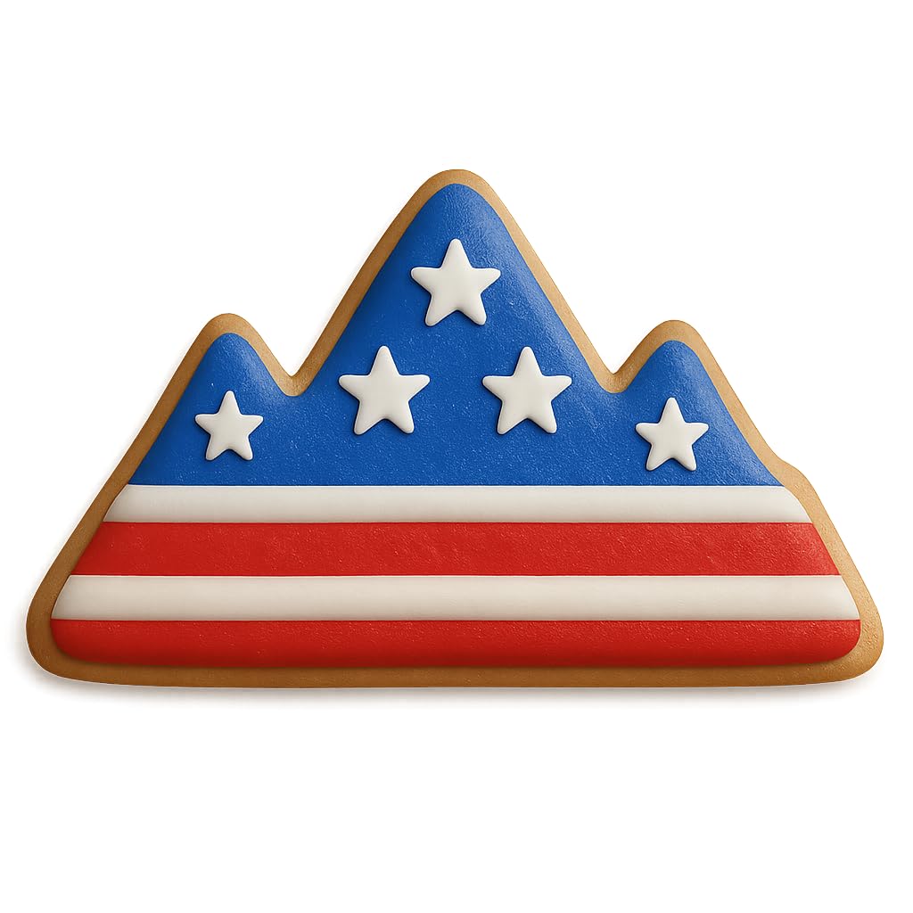 Mountains Cookie Cutter - Easy Push Design, Perfect for Baby Showers, Work Events, Birthday Celebrations, and Baking Enthusiasts (4.25 x 2.25 inches)