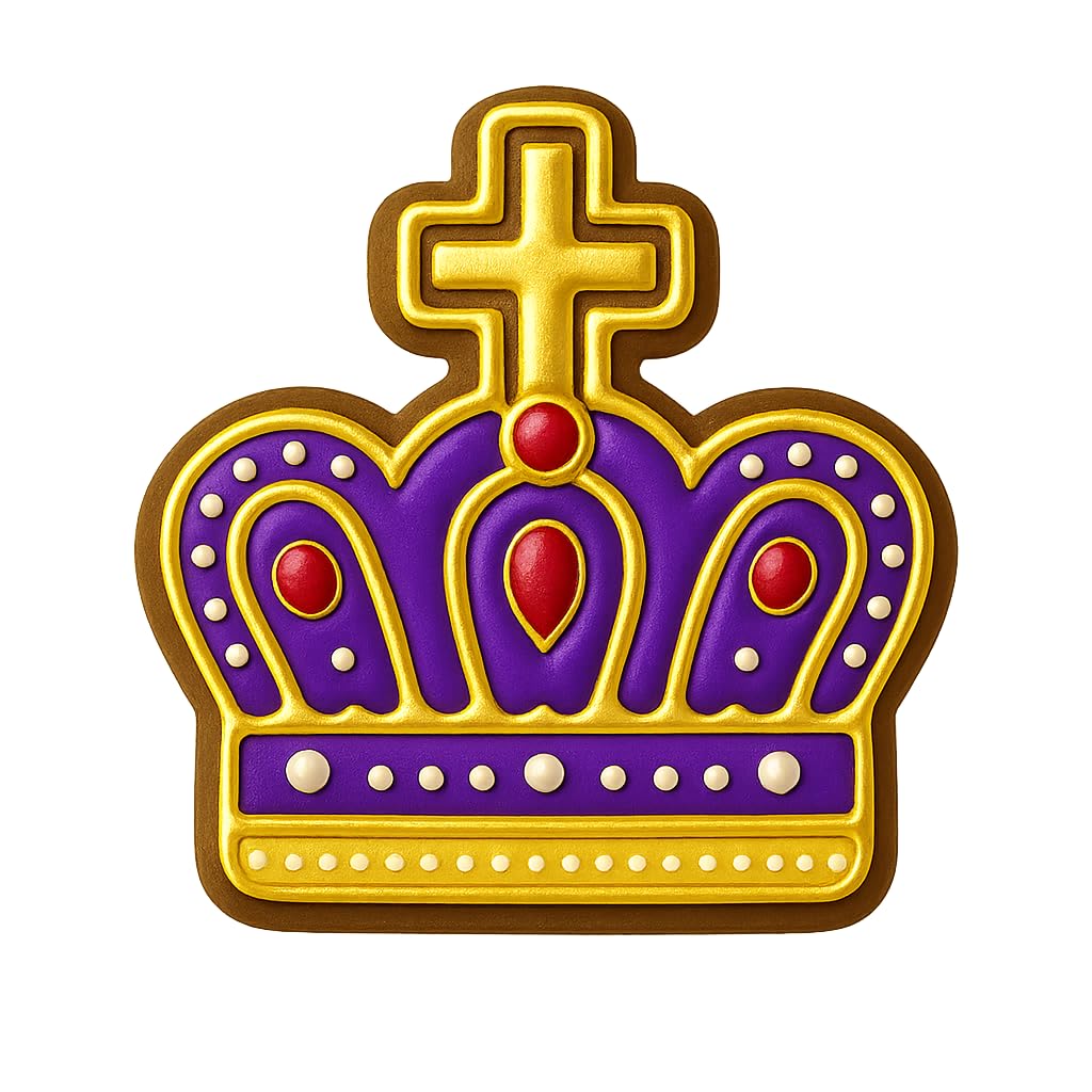 Imperial Crown Cookie Cutter - 4x3.6" Fun Party Baking Kitchen