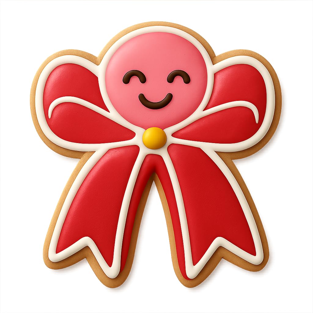 Joyful Ribbon Cookie Cutter - 4x3.5" Fun Baking Design