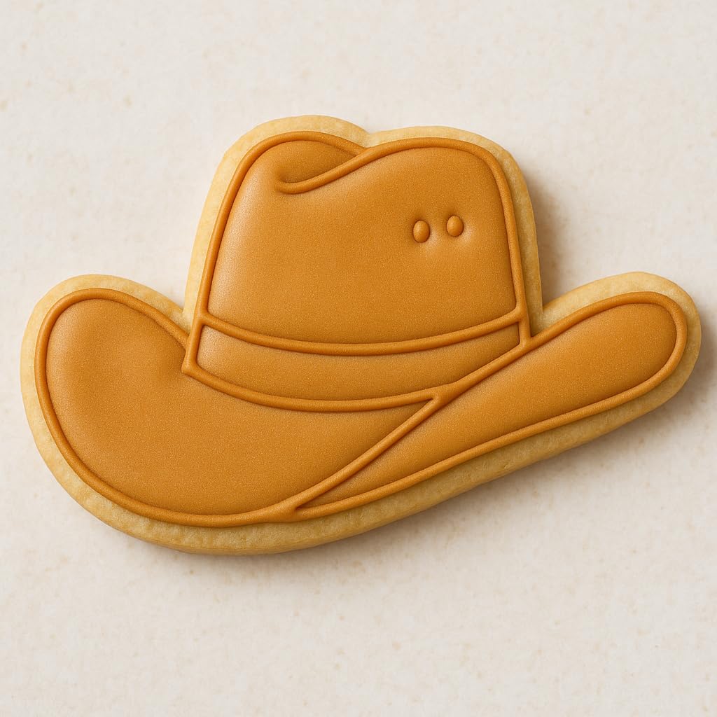 Cowboy Hat and Boot Cookie Cutter Set (4.25" Each) - Western-Themed Baking and Crafting Tool (Random Color)