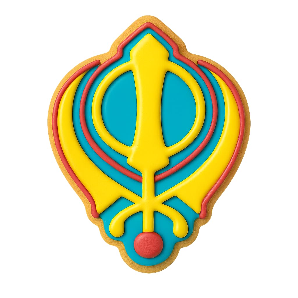Khanda Emblem Cookie Cutter - 4x3" Creative Home Baking Design