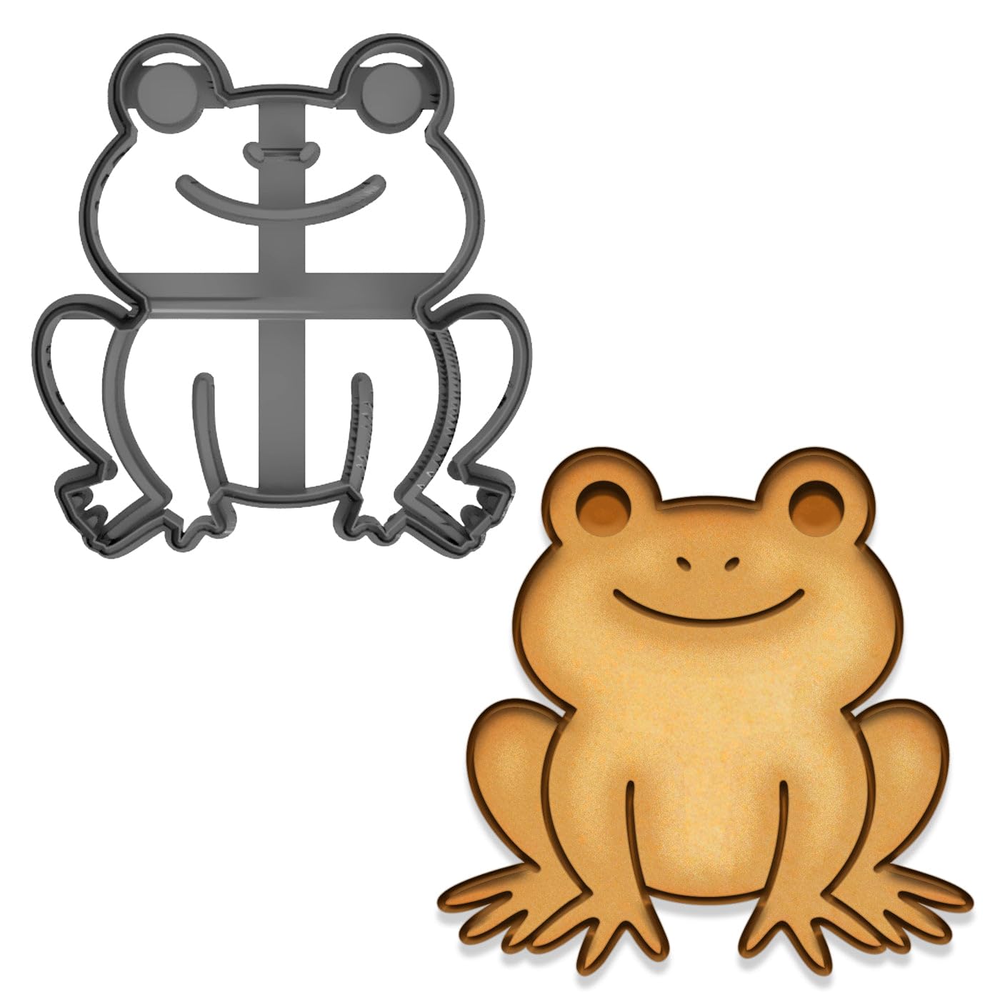 Smiling Frog Cookie Cutter 4x3.8" for Baking & Fondant Clay Gifts Kitchen