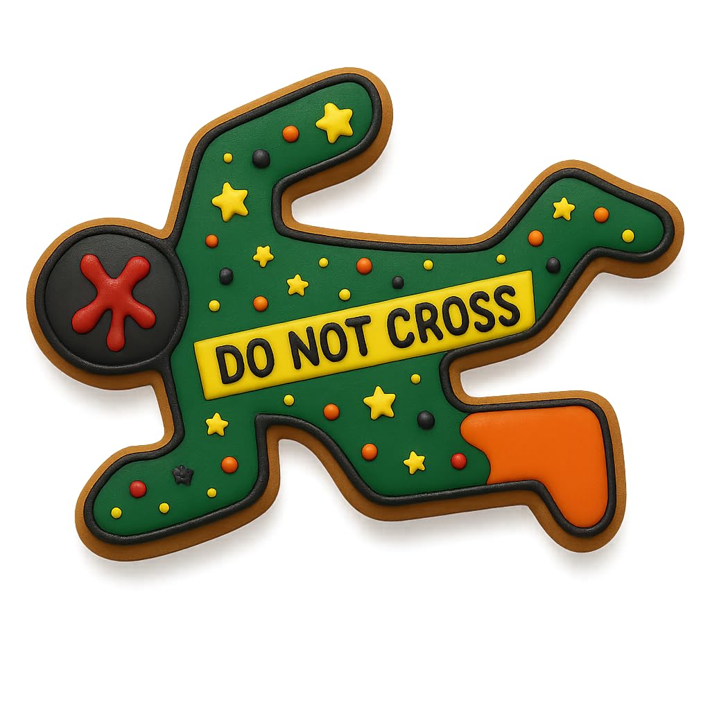 Crime Scene Body Outline Cookie Cutter, Style 2 (4x3") - Perfect for Mystery or Halloween-Themed Baking and Crafts