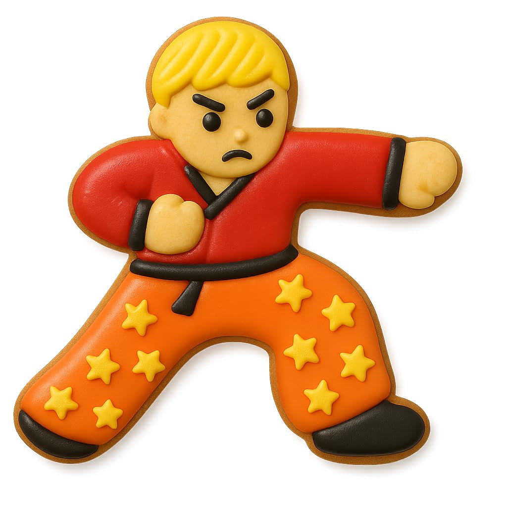 Mighty Gadget Martial Masters Cookie Cutter Collection - 4" Ninja, Karate, and Kung Fu Poses