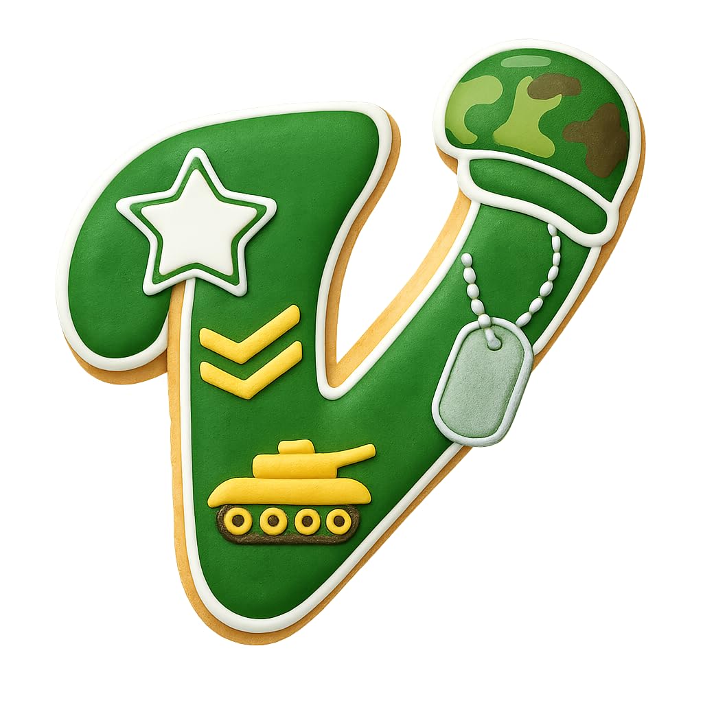 Cursive Letter V Cookie Cutter