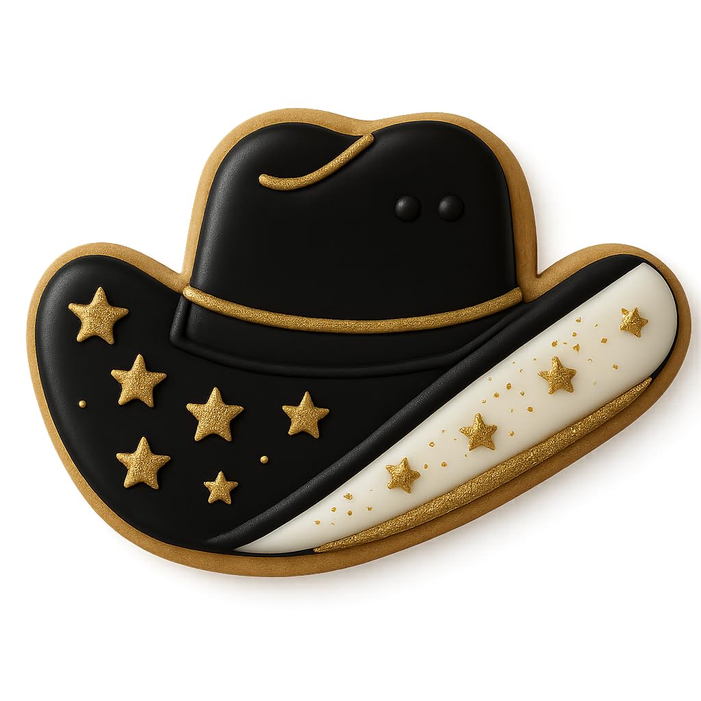 Cowboy Hat Cookie Cutter - 4.25x2.47 Inches, Western-Themed Baking Tool (Random Color)