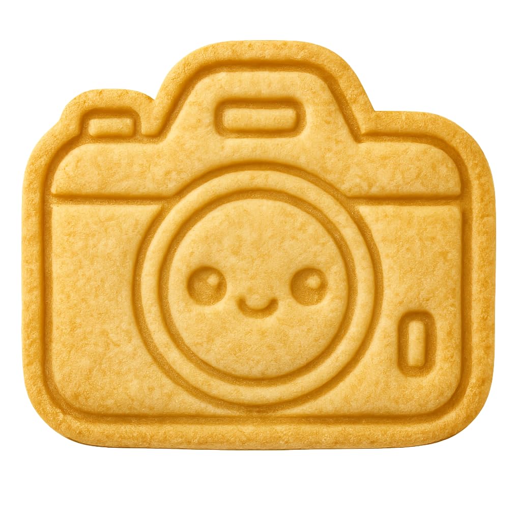 Kawaii Camera Cookie Cutter - 4x3.4" Fun Kitchen Baking Design