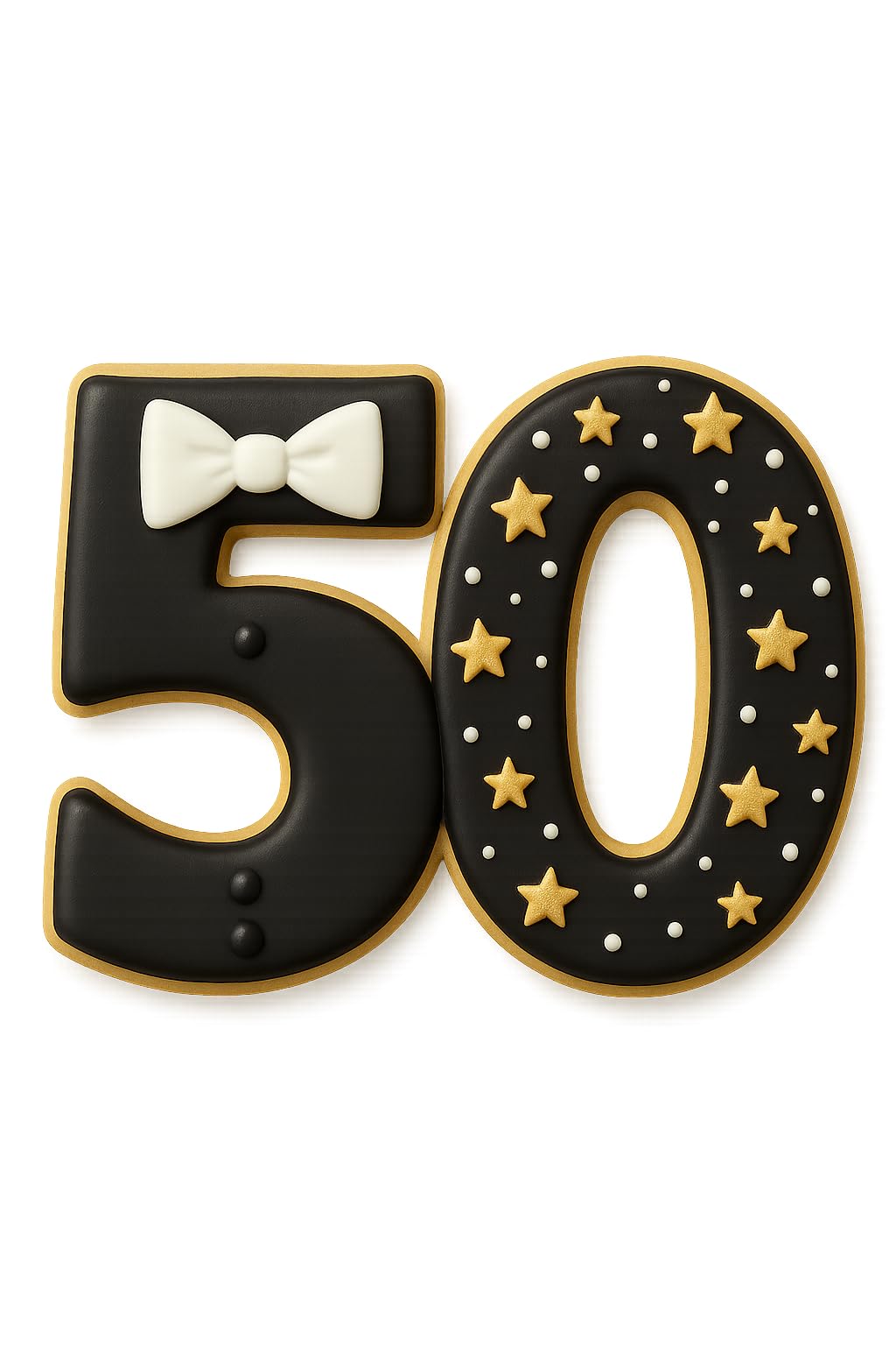 Mighty Gadget Number 50 Cookie Cutter (3x4") - Made in USA by Mighty Gadget - Perfect for 50th Birthdays and Anniversaries