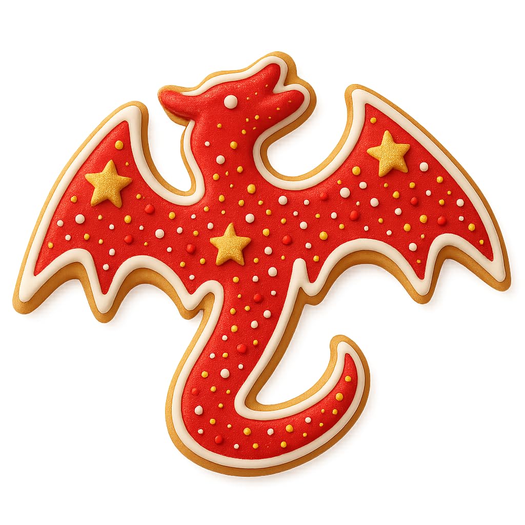 Flying Dragon Cookie Cutter - Perfect for Fantasy Enthusiasts and Bakers - 3" to 8" - Made in the USA by Mighty Gadget