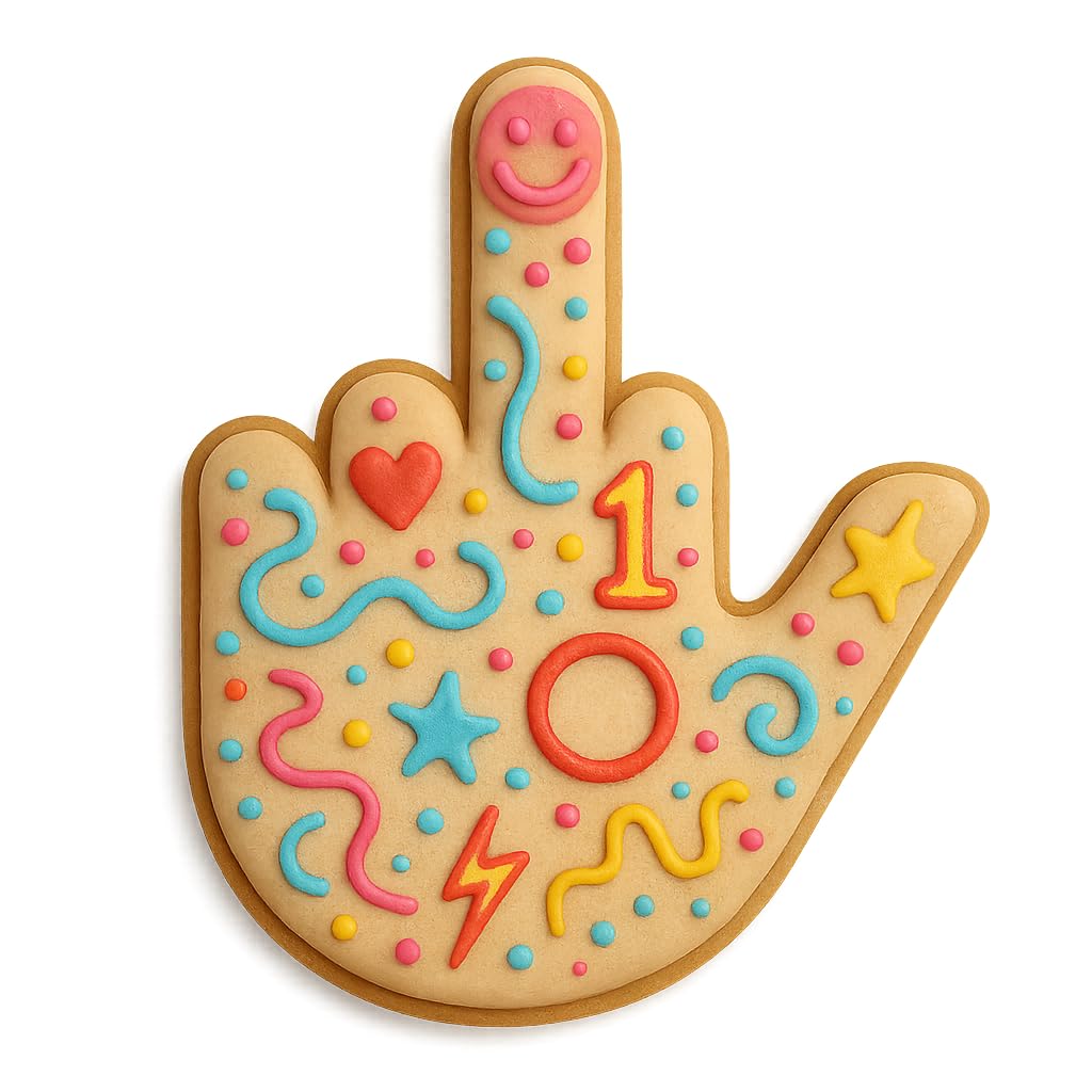 Middle Finger Cookie Cutter (4 inches)