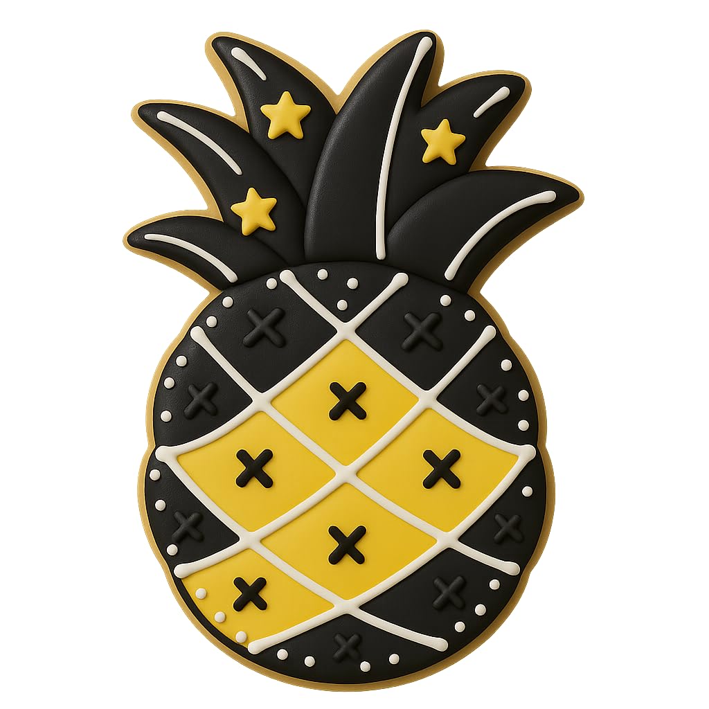 Mighty Gadget Detailed Pineapple Cookie Cutter & Stamp - 4x2.4" (Random Color), Perfect for Hawaiian Parties