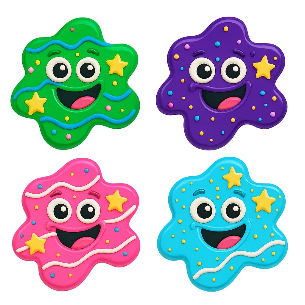 Wiggly SpaceBlob Cookie Cutter & Stamp 4x4" for Baking & Fondant Clay Embosser