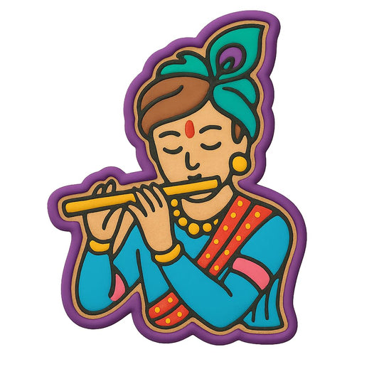 Krishna with Flute Cookie Cutter - 4x3" Artistic Baking Design