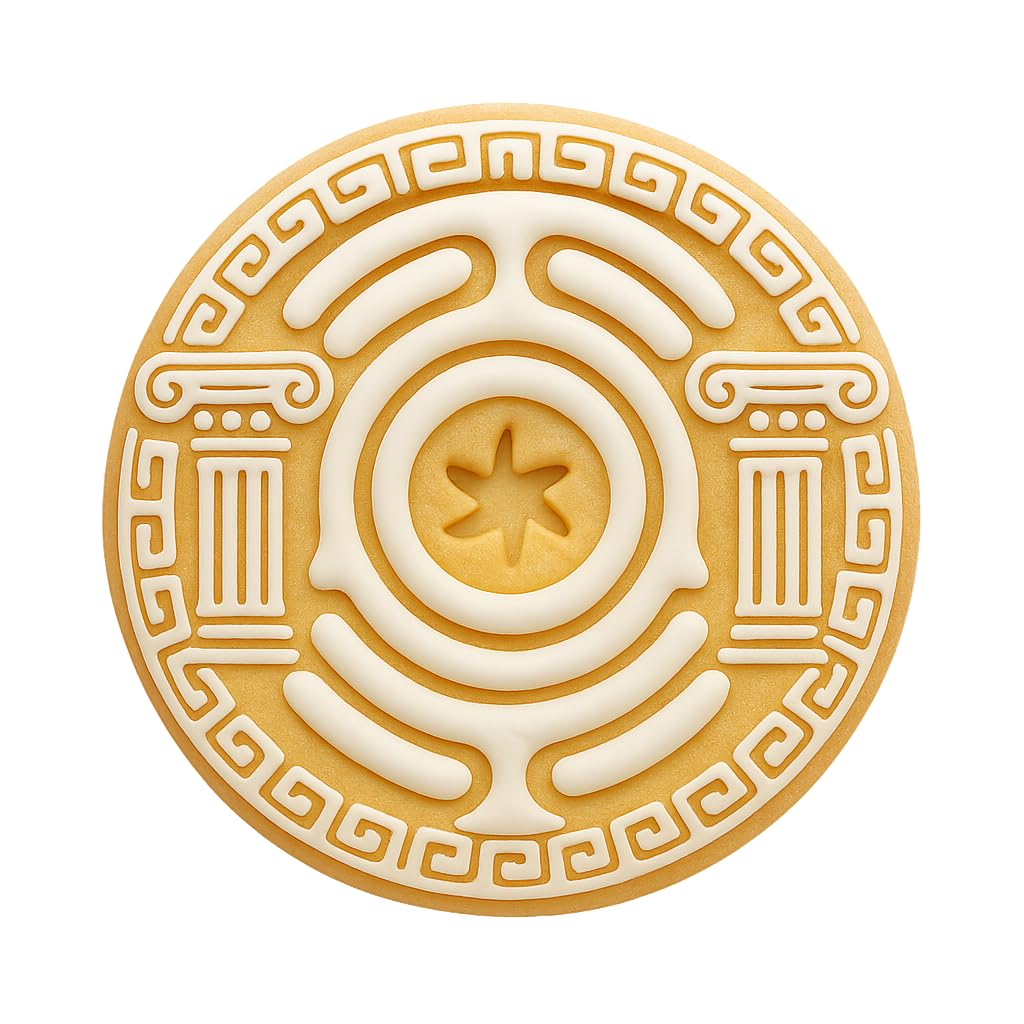 Mighty Gadget Hecate Wheel Cookie Cutter & Stamp - 4x4" Witchcraft Pagan Symbol Baking Mold (Random Color)