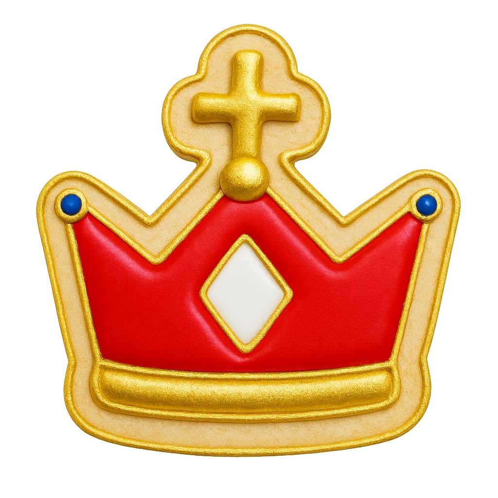Royal Cross Crown Cookie Cutter - 4x3.6" Creative Kitchen Baking Tool