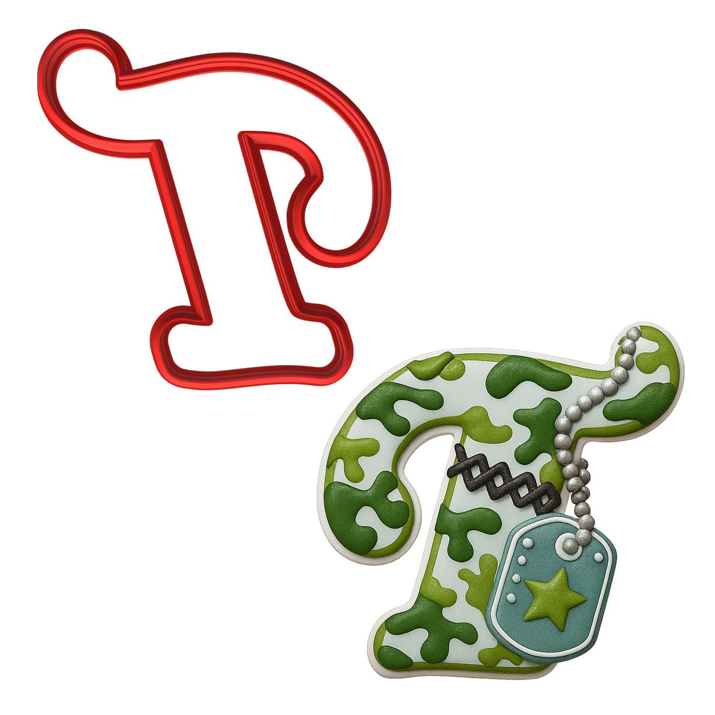 Fancy Cursive Letter Cookie Cutter - 4" Tall Alphabet Baking Mold (Random Color)