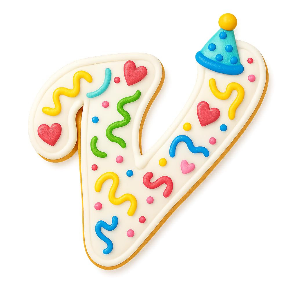 Fancy Cursive Letter Cookie Cutter - 4" Tall Alphabet Baking Mold (Random Color)