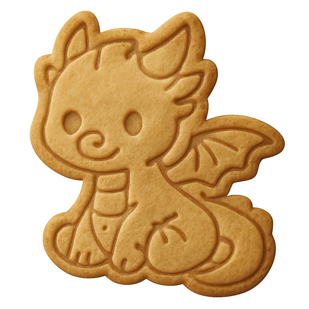 Dragon Hatchling Cookie Cutter 4x3.1" Party Baking Fun Design