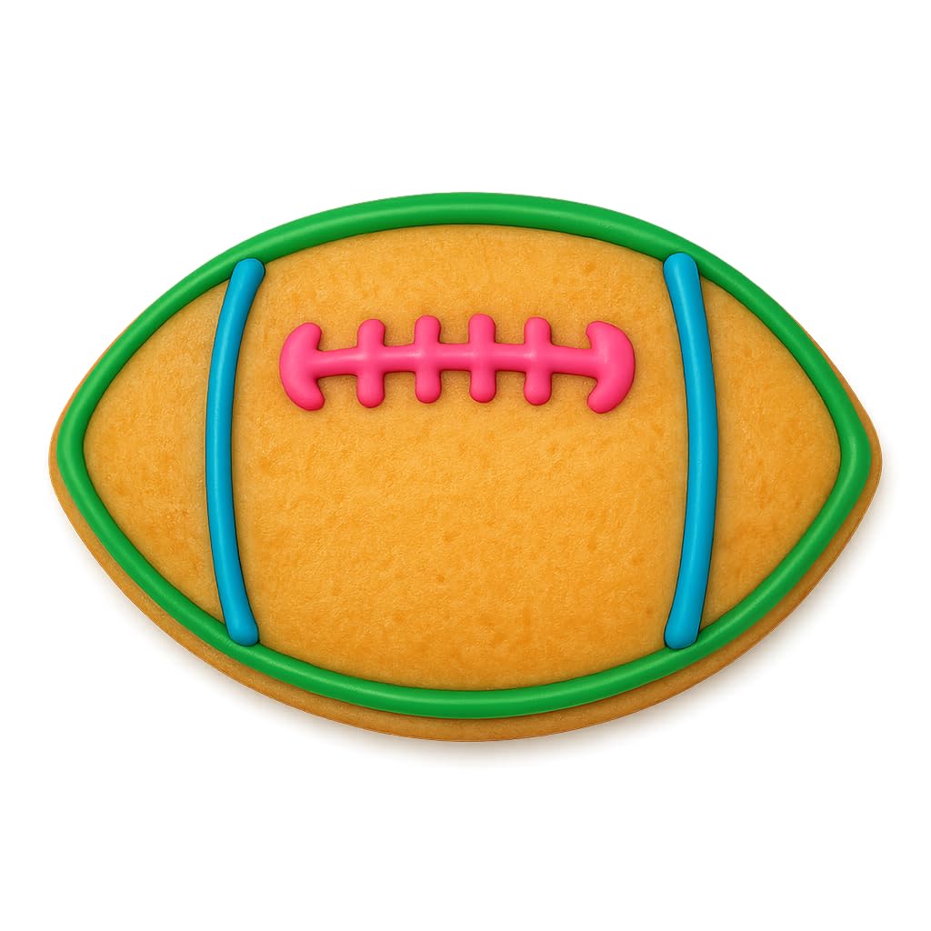 Football Cookie Cutter for Baking & Fondant Clay Gifts Kitchen