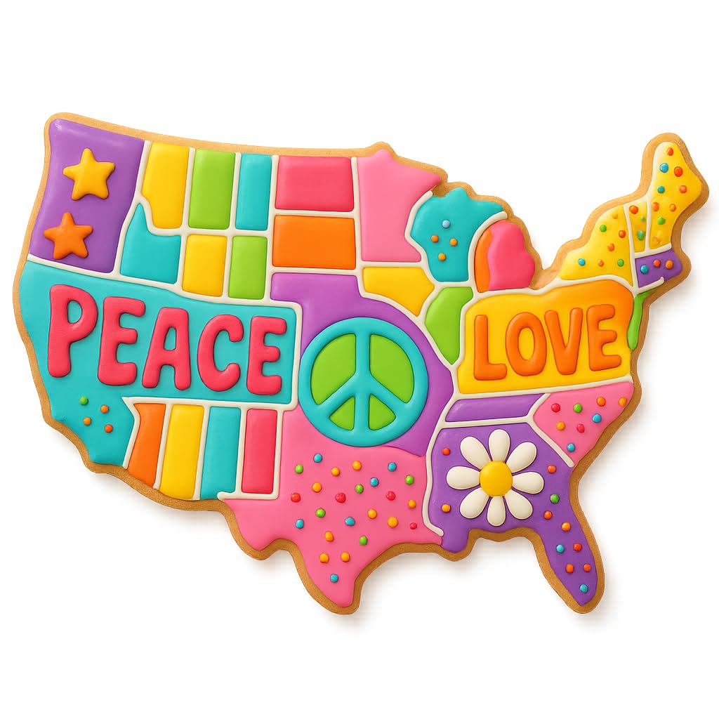 Mighty Gadget Realistic Detailed United States Map Cookie Cutter - Easy Push Design, Ideal for Geography Enthusiasts, Education, and Celebrations (3.25 x 4.75 inches)