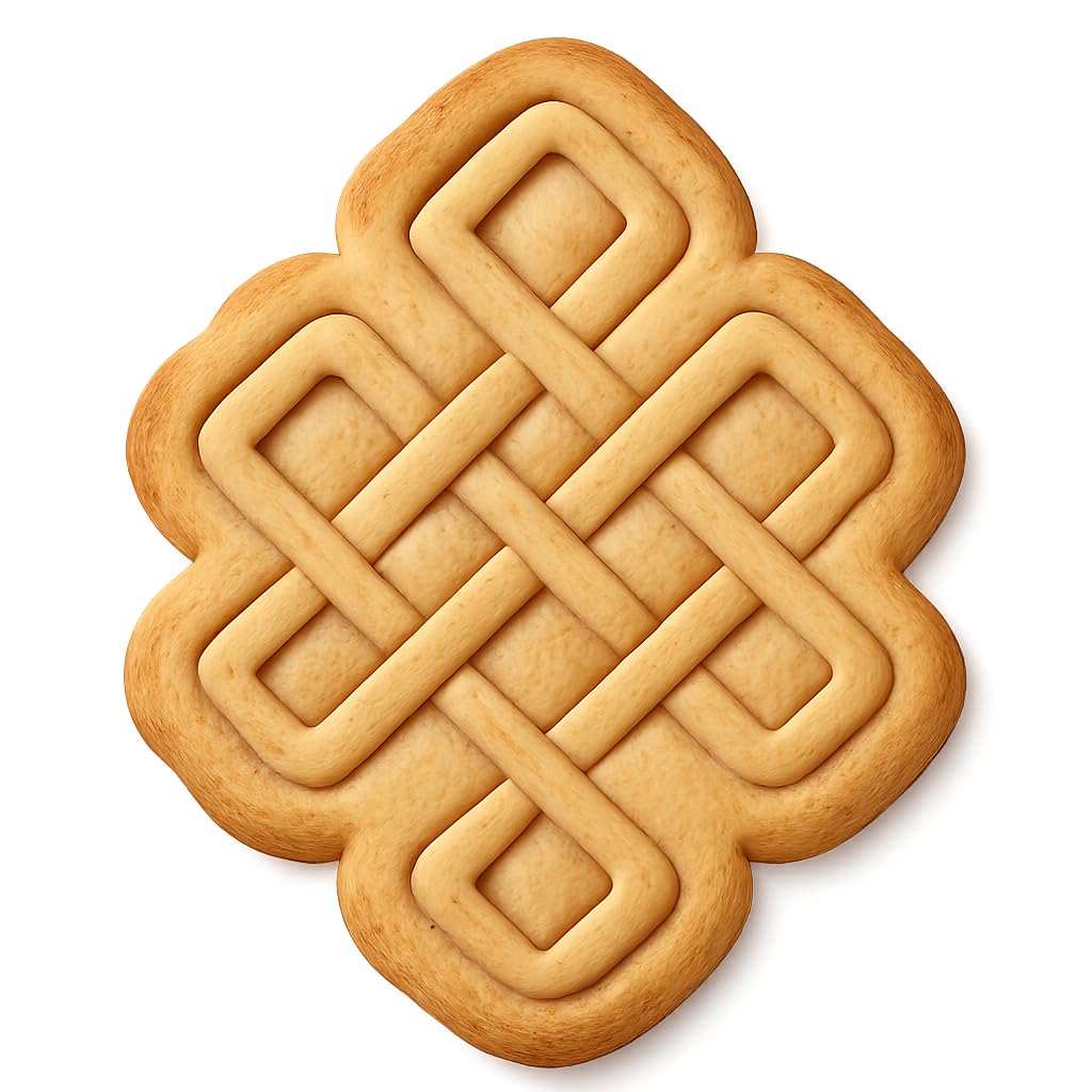 Eternal Knot Cookie Cutter - 4x3.4" Premium Kitchen Baking Design