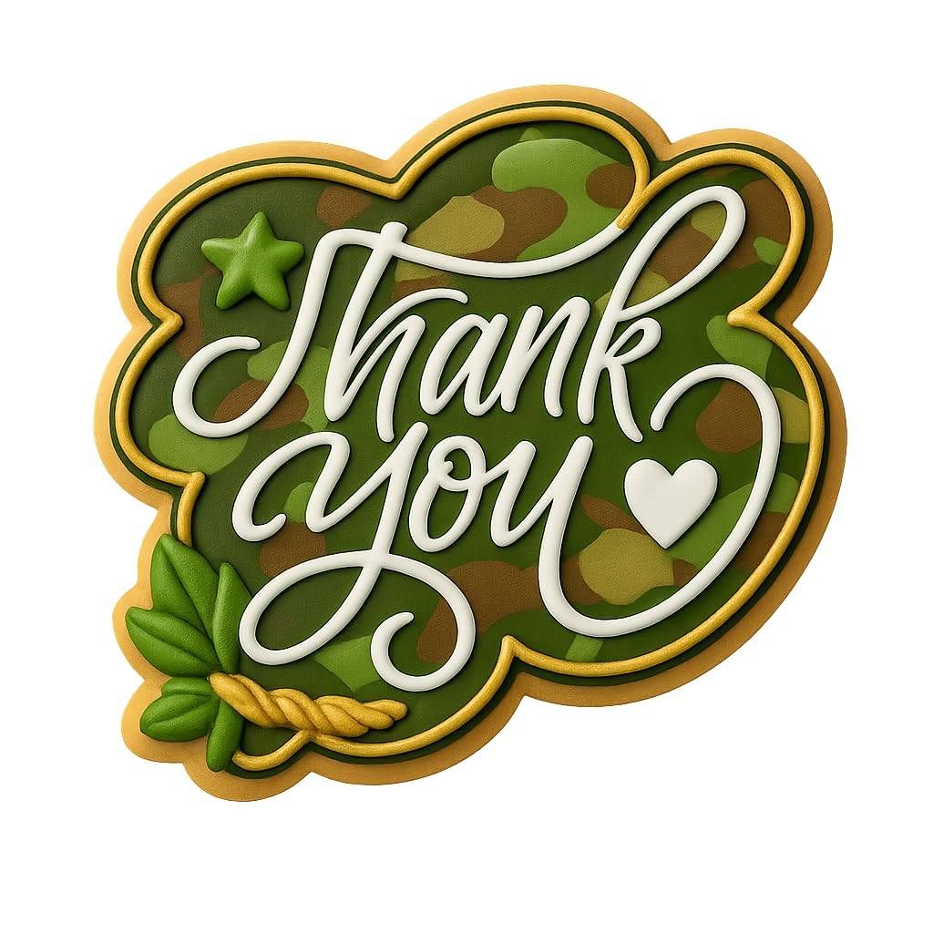 Mighty Gadget Elegant Thank You Cookie Cutter & Stamp - 4x3.76" Script Message Cookie Mold (Random Color)